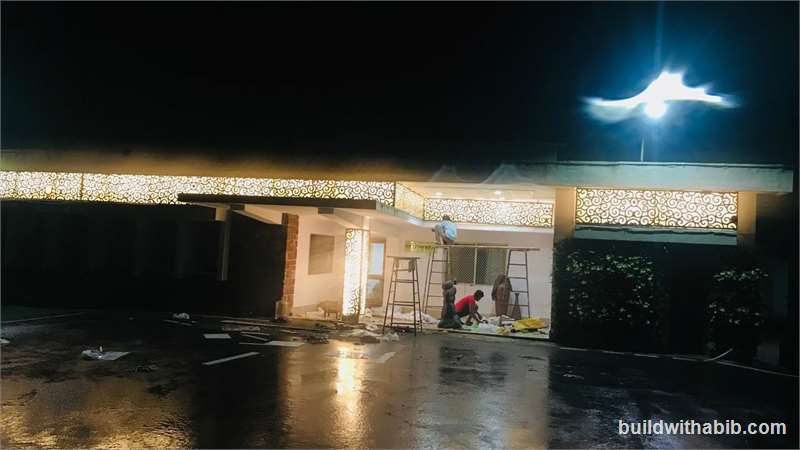 Night view of VIP Residency after face lift