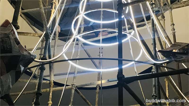 Providing new Chandelier inside Old  Sekhon