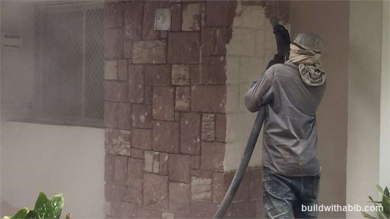 Sand blasting at VIP Residency